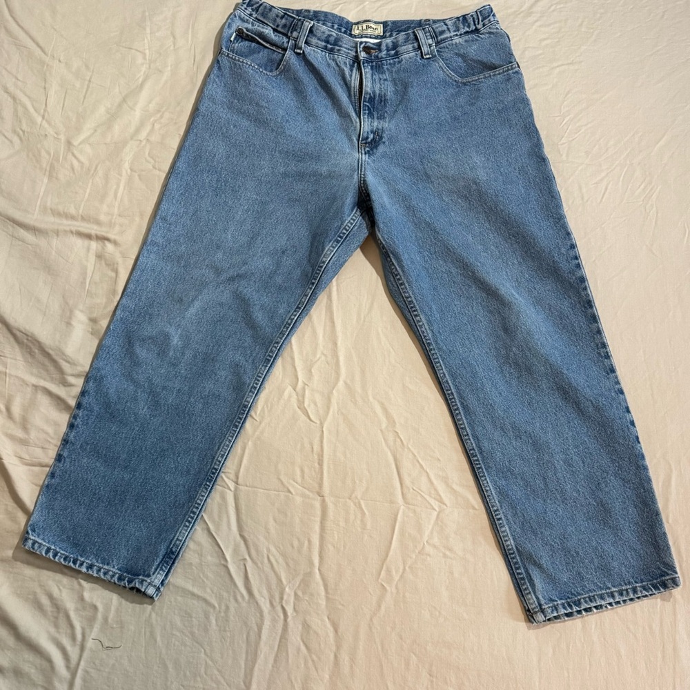 L.L. Bean Men's Relaxed Fit Light Blue Jeans